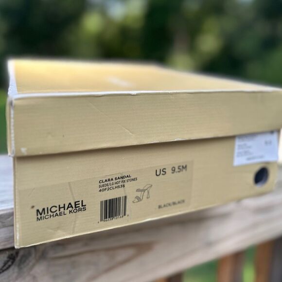 Michael Kors Clara Black Studded Heeled Sandals – Glamorous & Chic - Picture 12 of 17